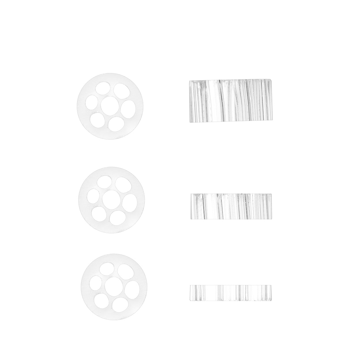 Glass Tube Stem Backspacer Set for XMax V3 Pro & XLux Roffu, 2mm, 3mm, 5mm Spacers, Pack of 3
