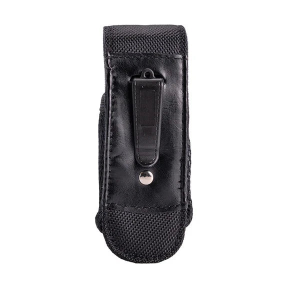 Carry Case Holder for Arizer Air, Air 2, Air MAX and Air SE - Leather Back, Belt Clip, Side Pockets for Batteries/Stems