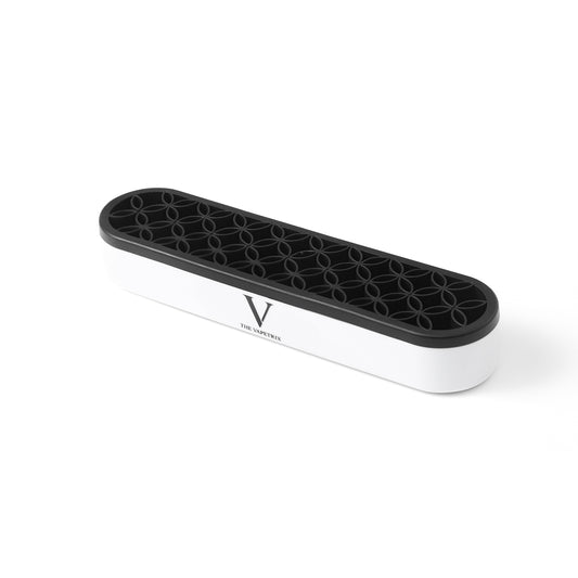 Desktop Glass Stem, Tube and Accessories Organizer for DHVs, Flexi Silicone Interior, Black
