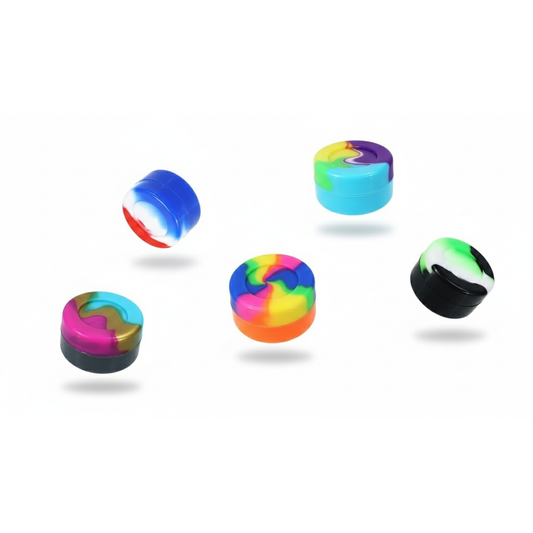 Apex Pods: Micro Stash Containers - Mini Silicone Jars for Dry Herbs - Crush-Proof Travel Storage