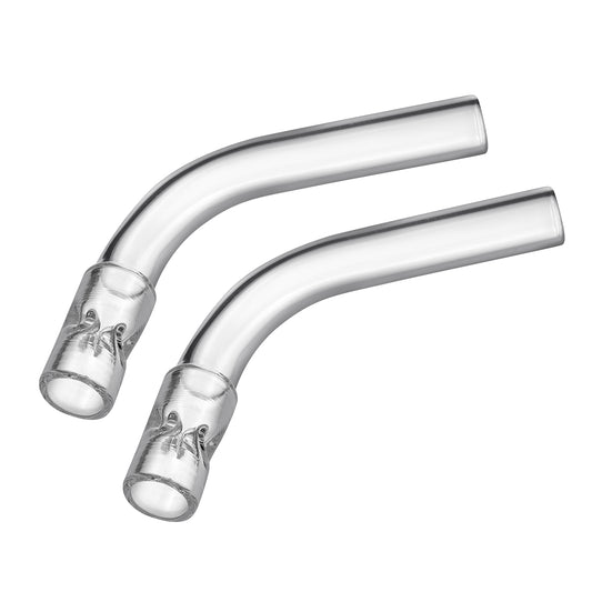 High Airflow Angled Stem for Arizer Solo 3, Air 2 Max – Long Angled 110mm, Ultra Thick Glass, Pack of 2