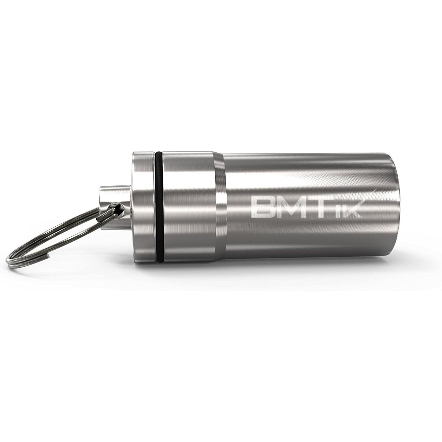 Mini Smell Proof Container Capsule, Machined Aluminium, Silver