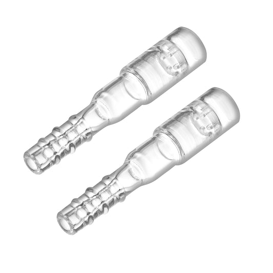 Stem for Arizer Solo 3, Air 2 Max – Short 70mm with Tapered Connector for Silicone Whip Tubes, Ultra Thick Glass, Pack of 2